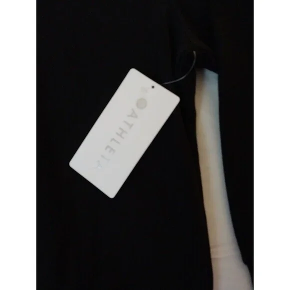 NWT ATHLETA EASY FOREVER FLEECE 1/4 ZIP SWEATSHIRT - Black- L - MSRP $99 - Picture 8 of 8